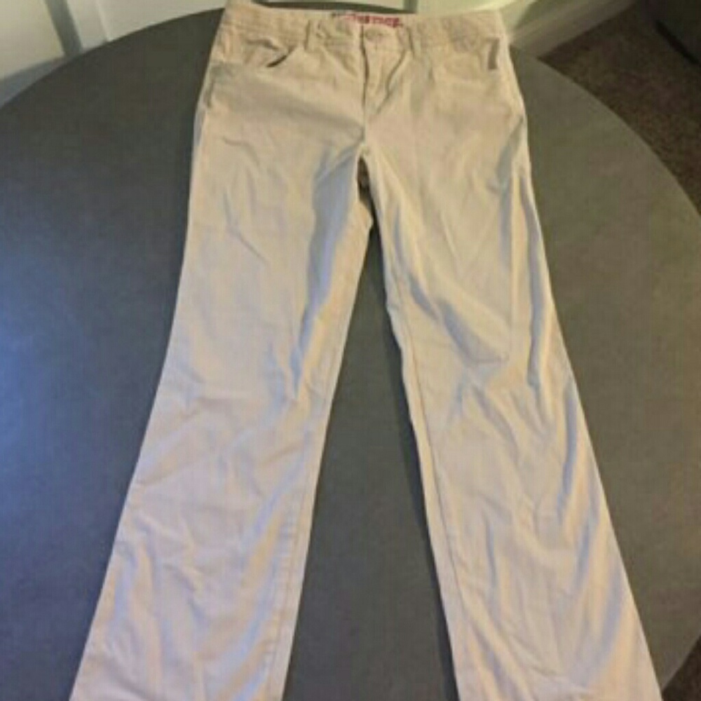 Long khaki school uniform pants
